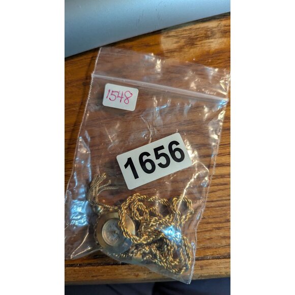 Baroness Vintage Pendant Watch Necklace Gold-Tone Chain & Tassel Estate Jewelry - Picture 9 of 9